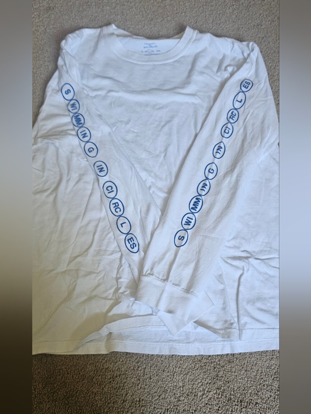 Mac Miller "Swimming In Circles" White Longsleeve T Shirt